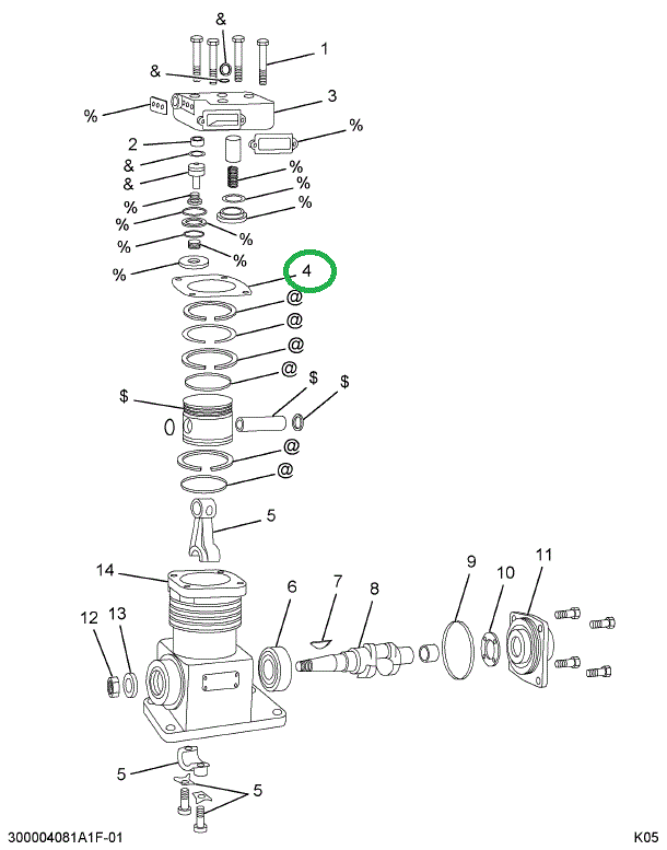 1691156C1 GASKET AIR COMPR CYL HEAD