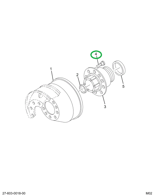 1691430C1 STUD WHEEL HUB LT