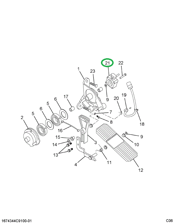 1691527C91 CONTROL,KIT  ACCEL SENSOR-DD-6