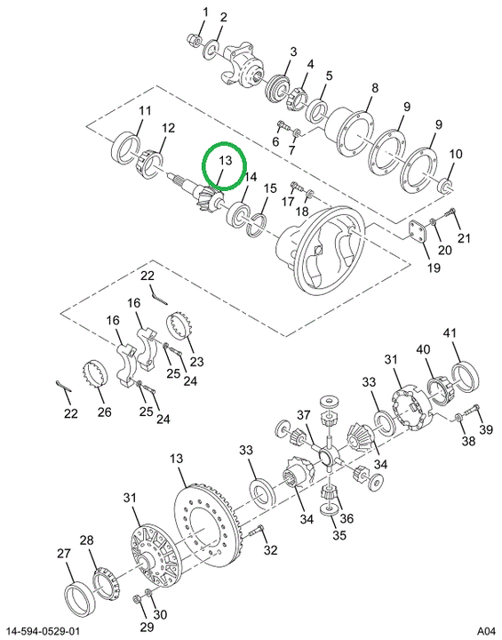 1691604C91 Gear Set Single Reduction Diff