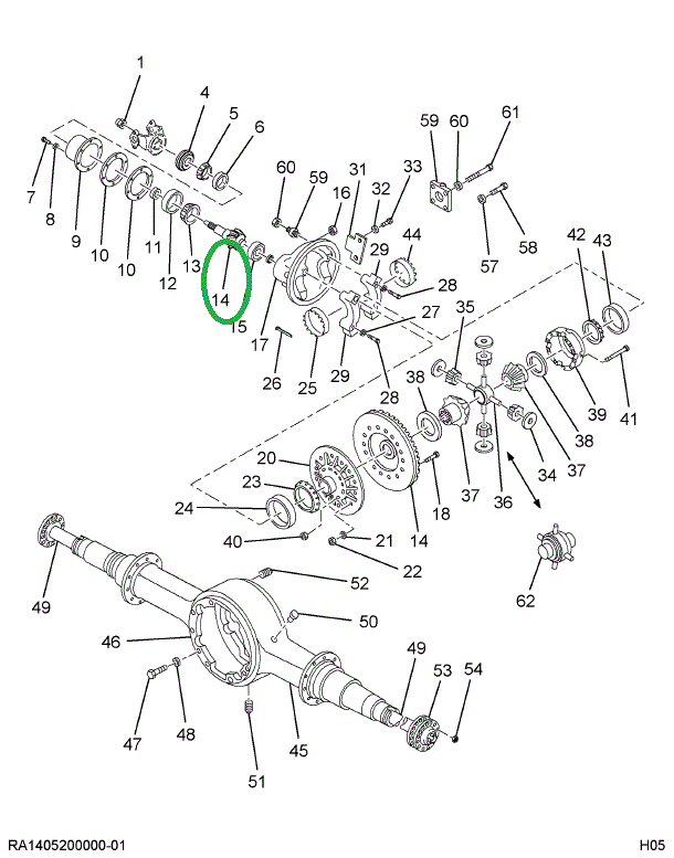 1691619C91 Gear Set, Differential, Single