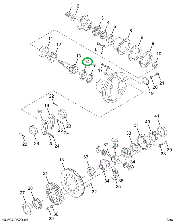 1691630C91 BEARING ROLLER ASM