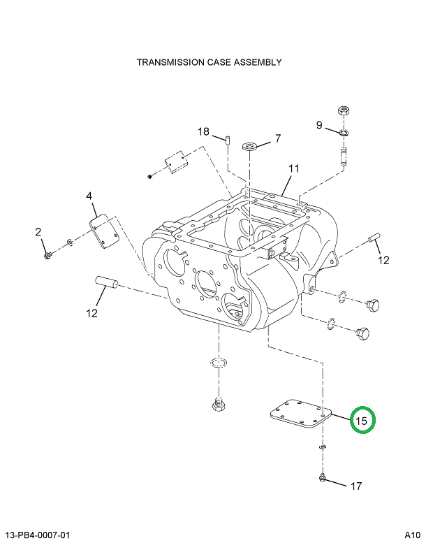 1691855C1 COVER  PTO OPENING PAD 8-HOLE