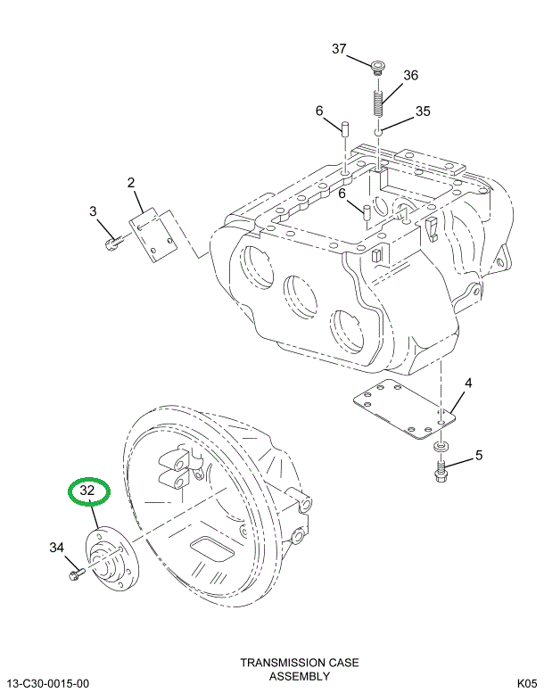 1691883C1 RETAINER INPUT SHAFT BRG