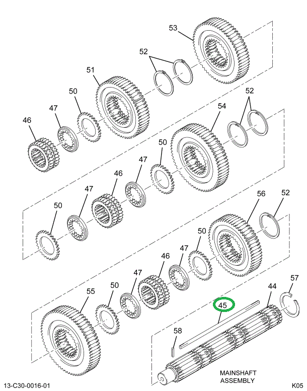 1691923C1 KEY MASHFT GEAR WASHER