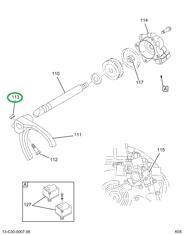 1691963C1 NUT SHIFT LEVER PLUNGER