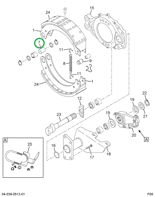 1693002C1 PIN BRK SHOE ANCHOR