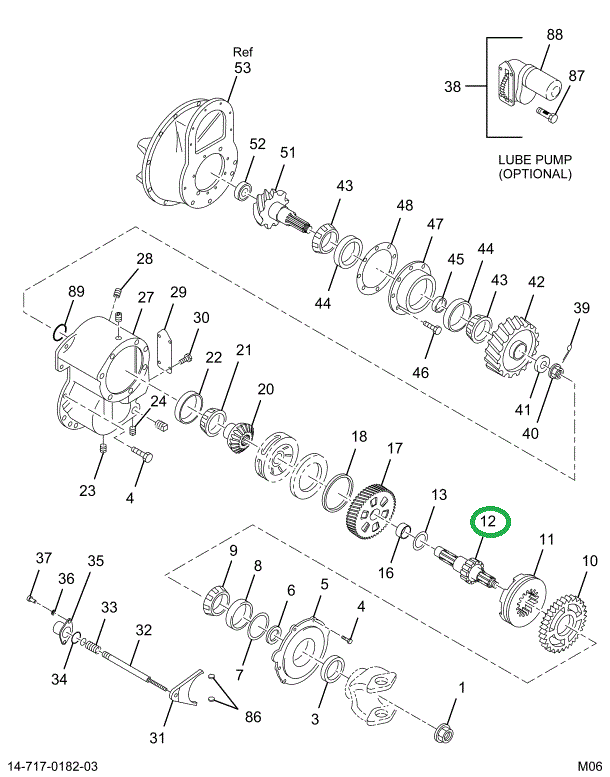 1693019C91 SHAFT-INPUT PD W/NUT