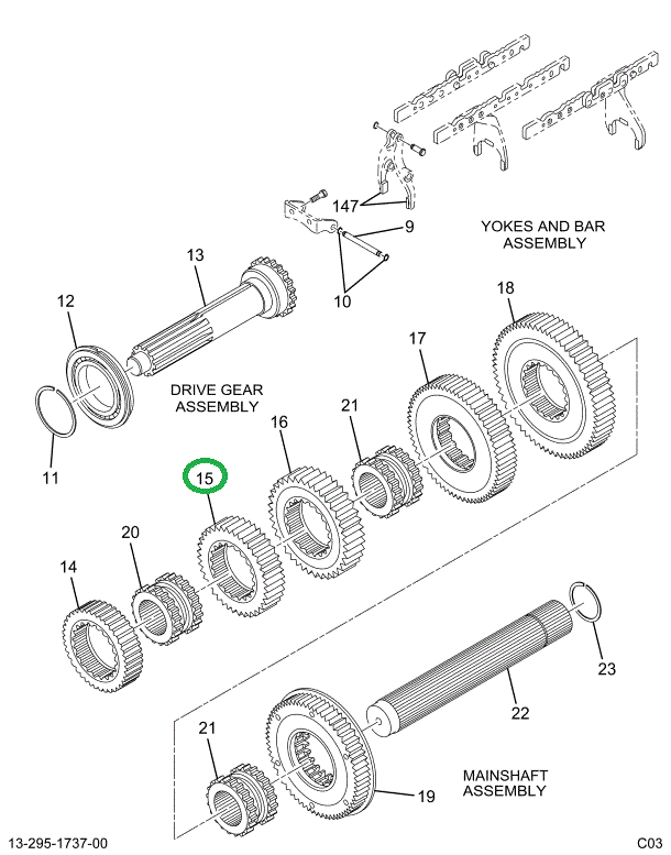 1693036C1 GEAR MASHFT 4TH/9TH SPEED