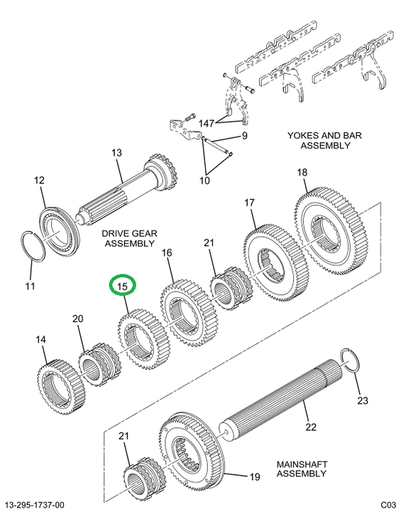 1693036C1 GEAR MASHFT 4TH/9TH SPEED