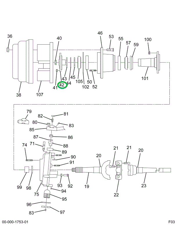 1693247C1 FLANGE FRT WHL DR