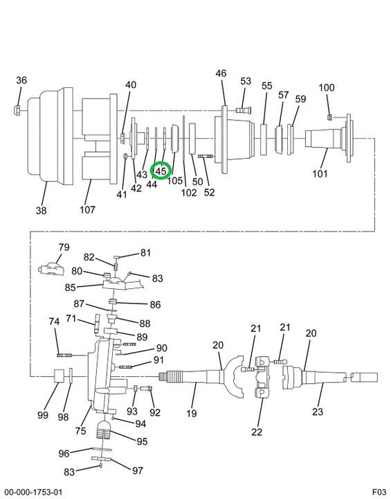 1693250C1 NUT FRT WHEEL BRG ADJ