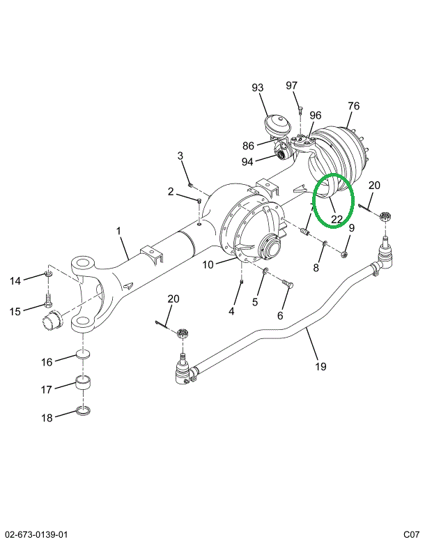 1693259C1 Housing, Steering Knuckle, Fro