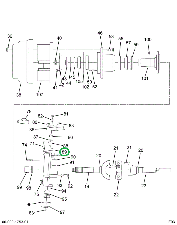 1693267C91 BEARING ASSY UPR K/P