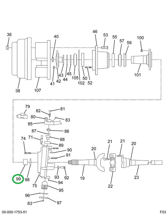 1693282C91 BEARING ASSY ROLLER SPINDLE