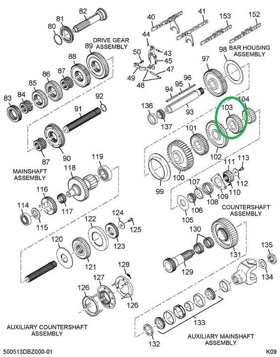 1693681C1 Gear Counter Shaft 2nd And 7th