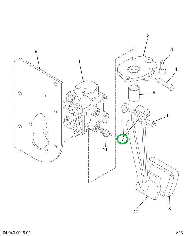 1693879C1 ROLLER AIR BRK PEDAL