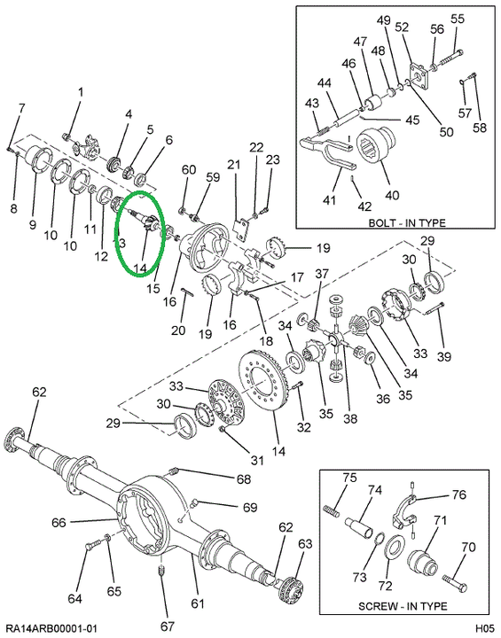 1694191C91 Gear Set, Differential, R/p 4.