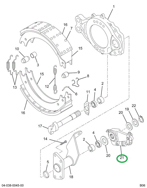 1694323C91 ADJUSTER BRK SLACK L/CLEVIS