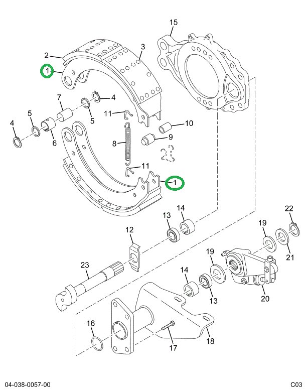 1694421C91 BRAKE,SHOE BRK W/LINING NAB-45