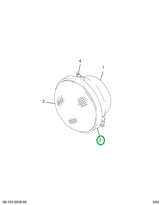 1694667C1 RING HD LIGHT BEZEL W/NOTCHES