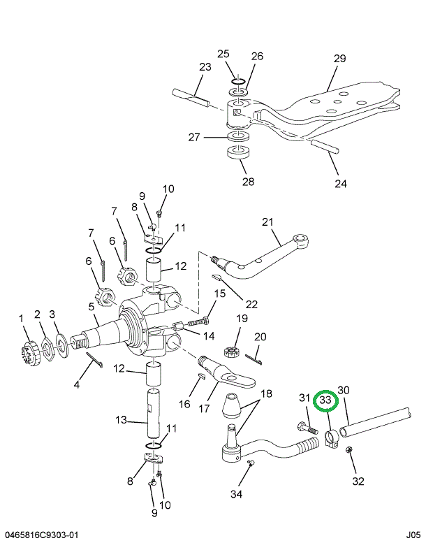 1694961C91 CLAMP ASSY TIE ROD 1-1/4 I.D.