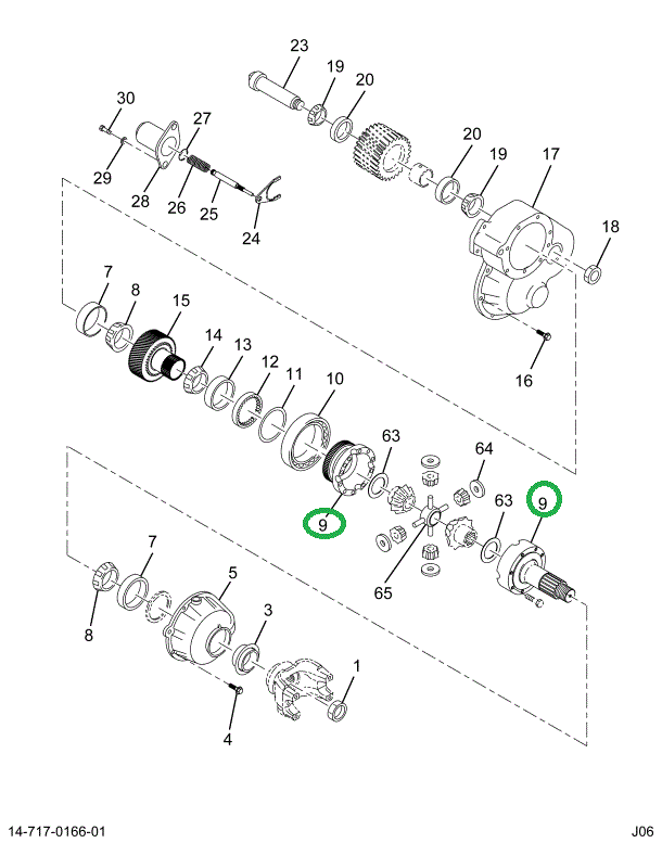 1695389C91 AXLE,KIT-I A D CASE W/G-SET 14