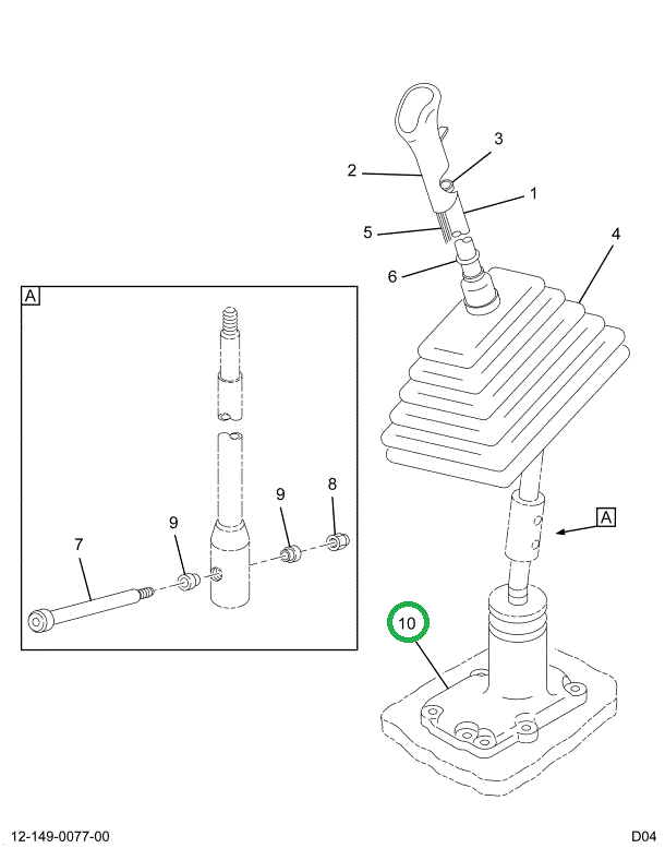 1695402C91 HOUSING,CONTROL LEVER