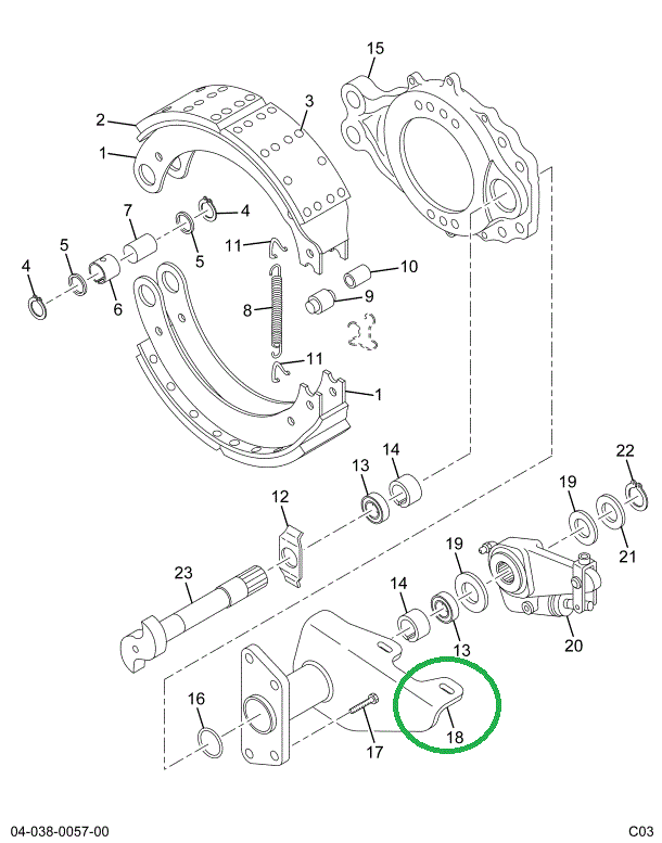 1695495C91 Bracket, Camshaft And Chamber,