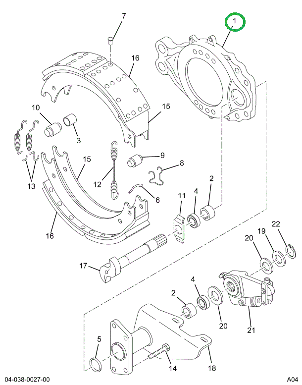 1695500C91 SPIDER BRAKE W/BUSH & SEAL