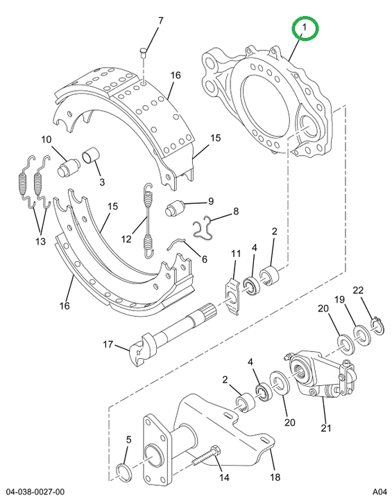 1695500C91 SPIDER BRAKE W/BUSH & SEAL
