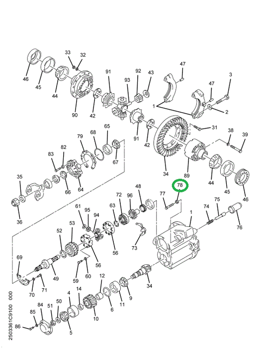 1696227C1 NUT PD SHIFTER SHAFT