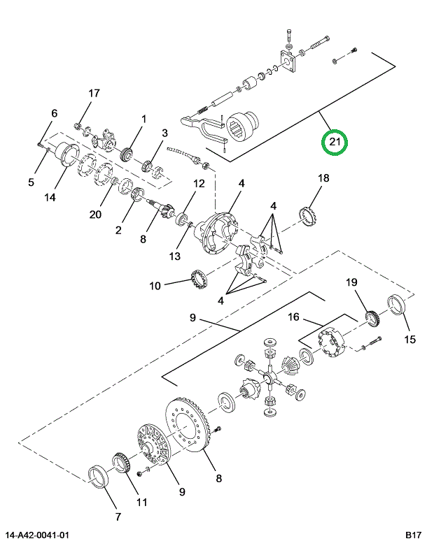 1696231C91 CYLINDER,DIFF SHIFT LOCK