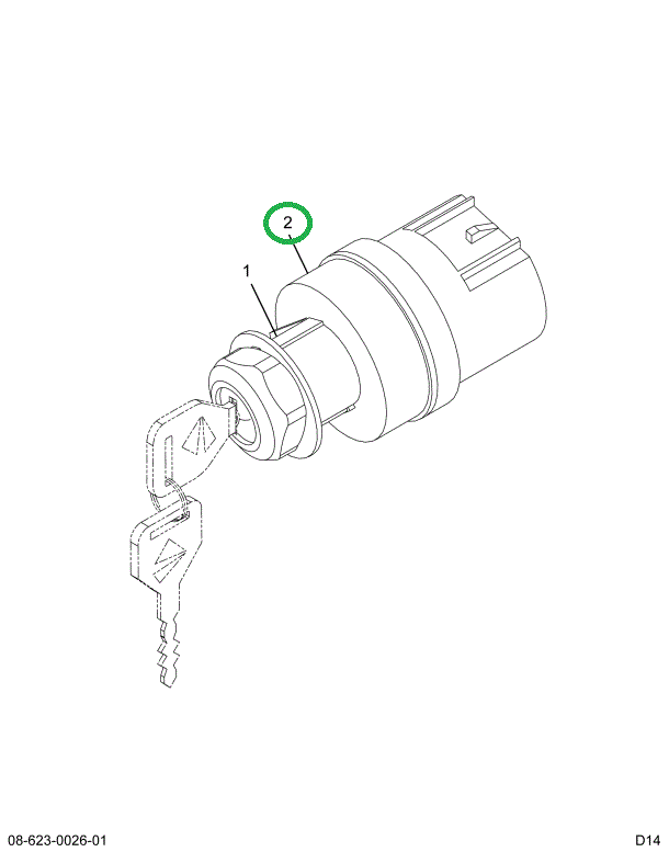 1696238C1 SET,2 IGNITION SWITCH KEYS