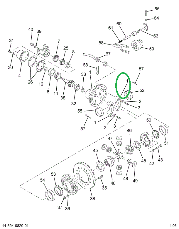1696253C91 Carrier, Differential W/bearin