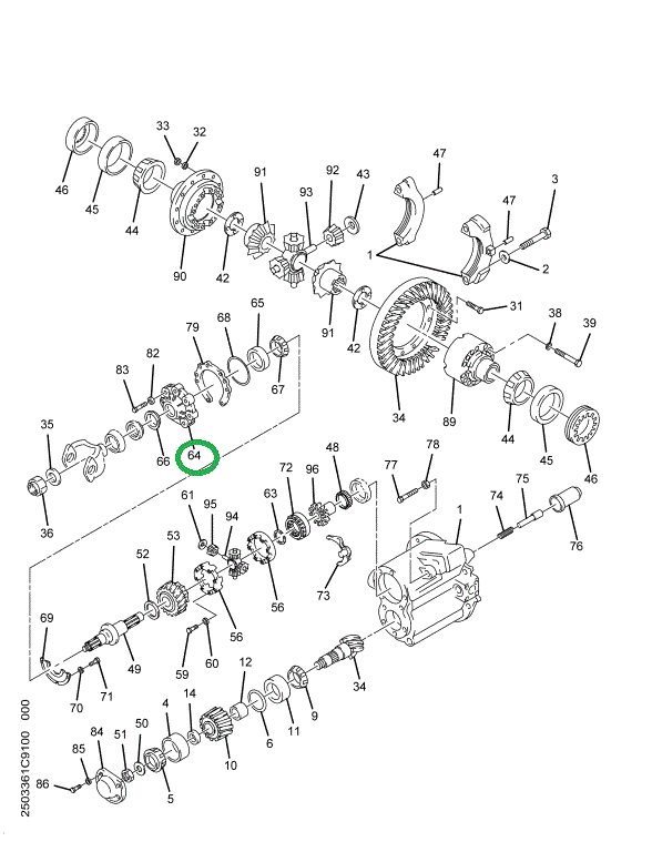 1696386C91 CAGE,INPUT W/CUP