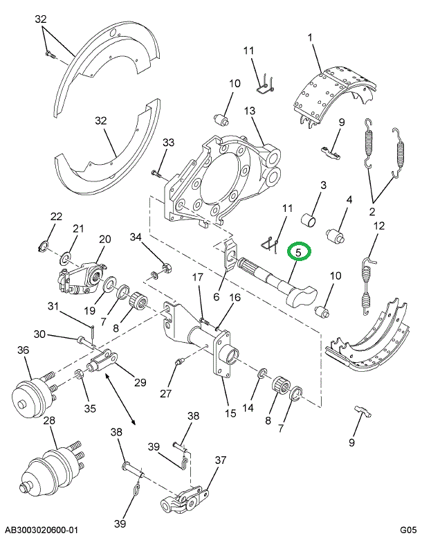 1696489C1 CAMSHAFT,BRAKE