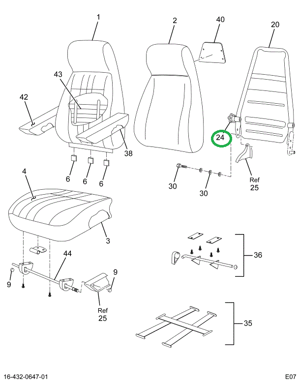 1696798C91 KNOB,KIT,SEAT LUMBAR KNOB 20