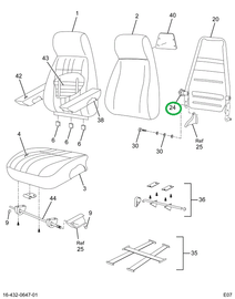 1696798C91 KNOB,KIT,SEAT LUMBAR KNOB 20