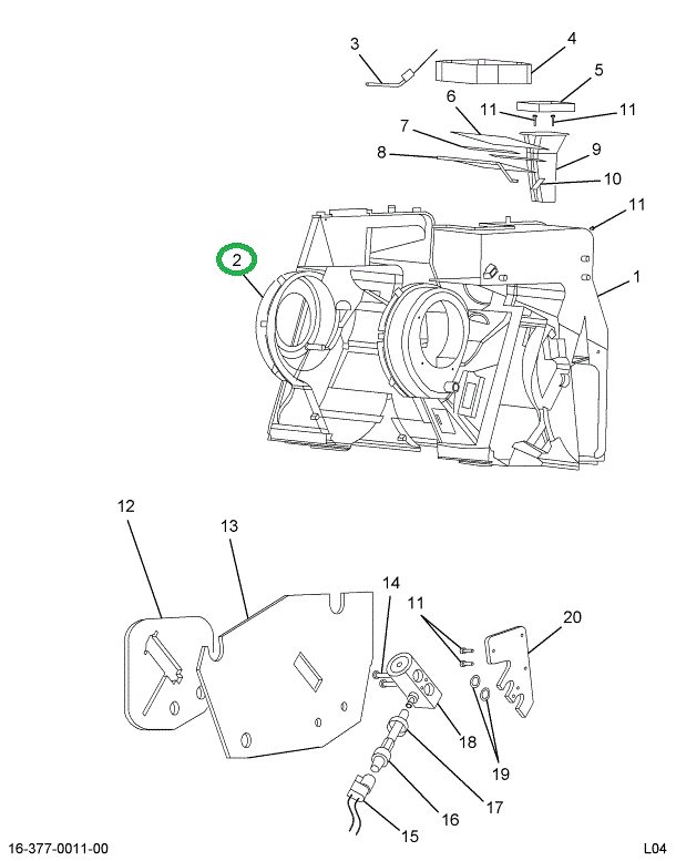 1696848C1 PANEL,HTR CASE FRT