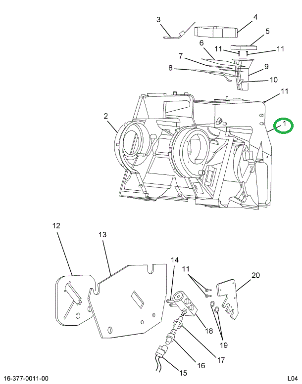 1696849C1 PANEL,HTR CASE REAR