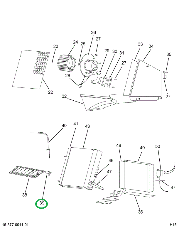 1696851C1 LEVER,BLEND AIR DOOR