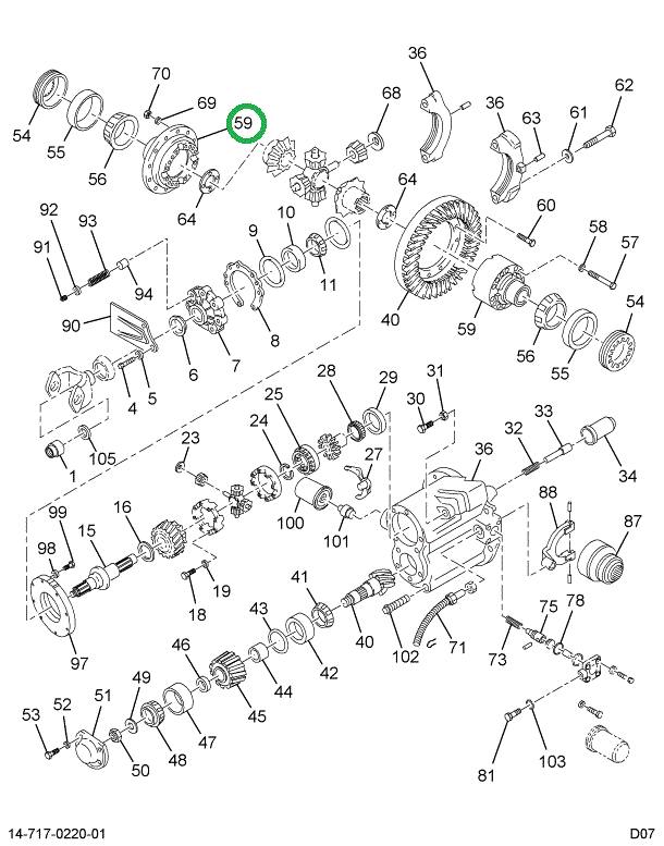 1696869C91 Case Assy, Differential, D/l 4