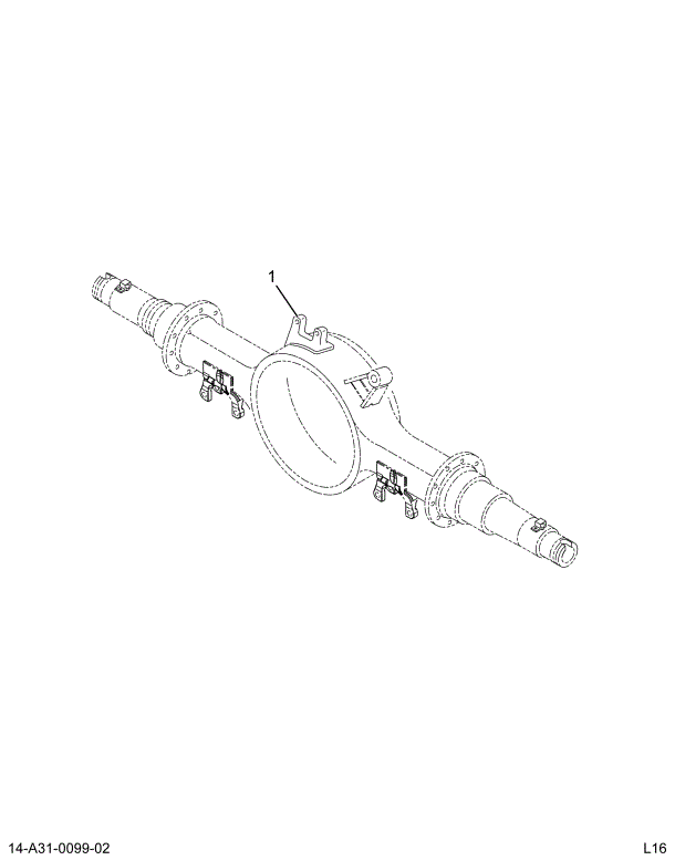 1696876C1 HOUSING,R/R AXLE HEN 14GRR