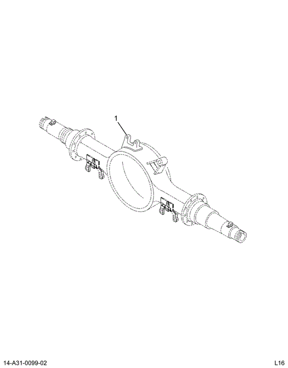 1696876C1 HOUSING,R/R AXLE HEN 14GRR