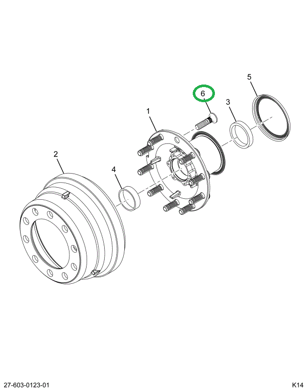 1696878C1 BOLT,WHEEL HUB RT THREAD