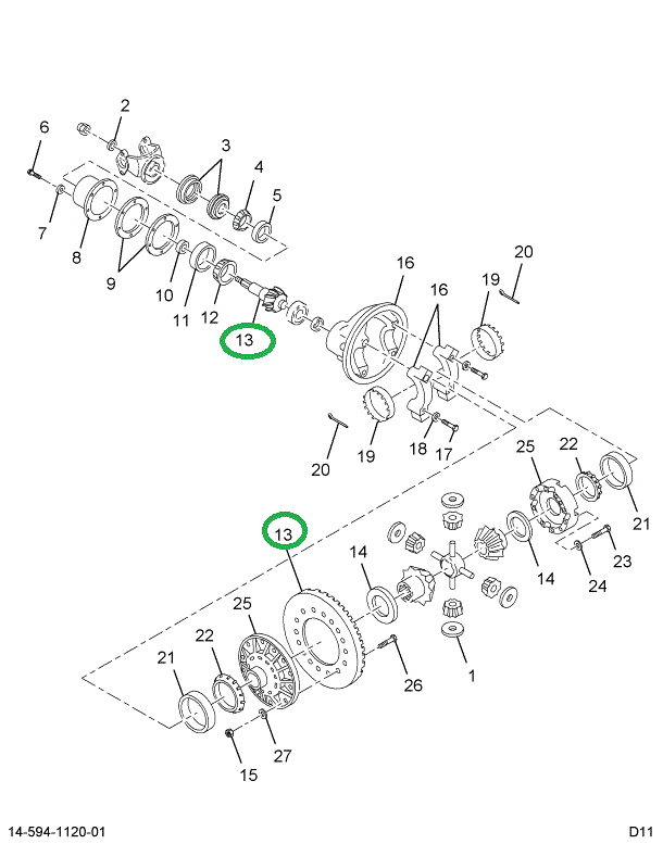 1696888C91 GEAR SET,DIFF R&P 6.14