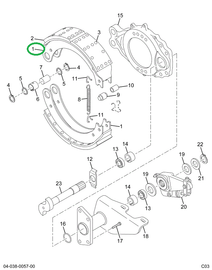 1697029C91 Shoe, Brake, W/ Lining, Nab456