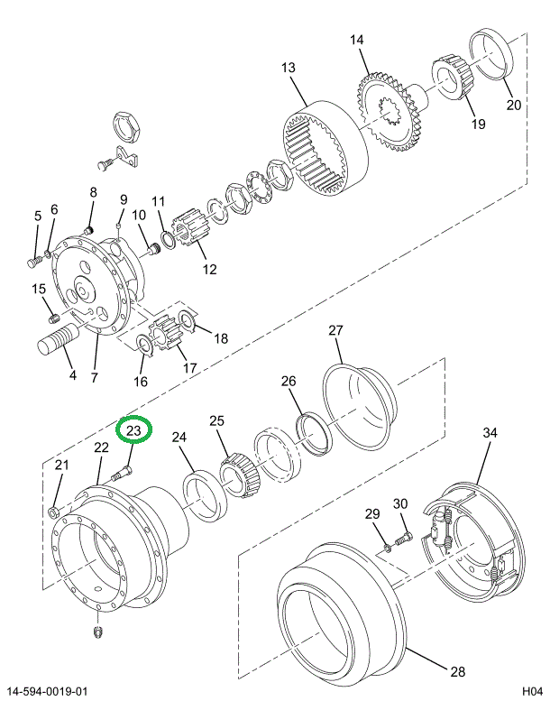 1697044C1 STUD WHEEL HUB