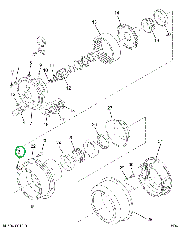 1697045C1 NUT WHEEL HUB STUD